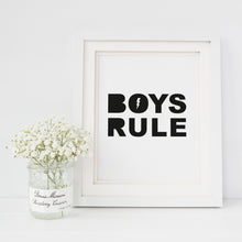 Load image into Gallery viewer, Boys Rule Download A4 Print