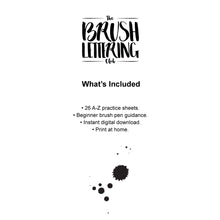 Load image into Gallery viewer, Beginner Brush Lettering Alphabet Pack (Printable A–Z Workbook)