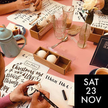 Load image into Gallery viewer, Christmas Workshop: Learn Brush Lettering & Decorate 3 Ceramic Christmas Baubles. 23rd November 2024. 3pm - 5pm.