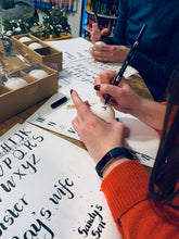 Load image into Gallery viewer, Introduction to Brush Lettering &amp; Christmas Baubles Workshop - 7th November 2024. 7pm - 9pm.
