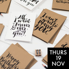 Load image into Gallery viewer, Introduction to Brush Lettering &amp; Creating Christmas Cards
