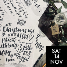 Load image into Gallery viewer, Introduction to Brush Lettering &amp; Christmas Gift Wrapping Workshop
