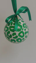 Load and play video in Gallery viewer, Green Leopard Print Bauble
