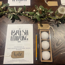 Load image into Gallery viewer, Brush Lettering &amp; Christmas Baubles Workshop. Tuesday 19th November. 6pm - 8pm
