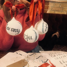 Load image into Gallery viewer, Christmas Workshop: Learn Brush Lettering &amp; Decorate 3 Ceramic Christmas Baubles. Saturday 20th December 2pm-4pm

