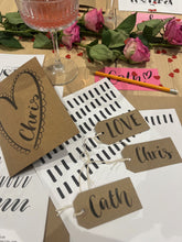 Load image into Gallery viewer, Learn Brush Lettering and Create Your Own Valentines Gift Wrap Set. Tuesday 11th February. 7pm - 9pm
