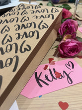 Load image into Gallery viewer, Learn Brush Lettering and Create Your Own Valentines Gift Wrap Set. Tuesday 11th February. 7pm - 9pm
